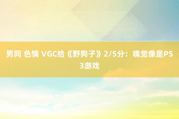 男同 色情 VGC给《野狗子》2/5分：嗅觉像是PS3游戏